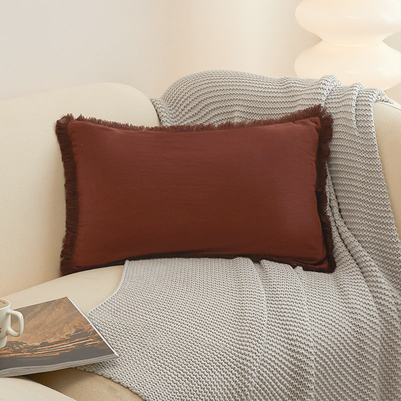 Washed Cotton Pillow Cover Modern Minimalist Living Room Sofa Cushion Cover
