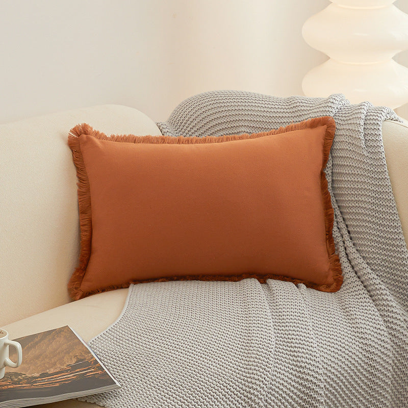 Washed Cotton Pillow Cover Modern Minimalist Living Room Sofa Cushion Cover
